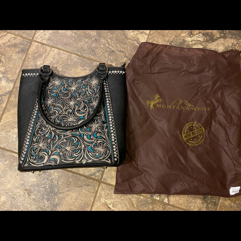 Montana West Leather Tote Bag Conceal Carry